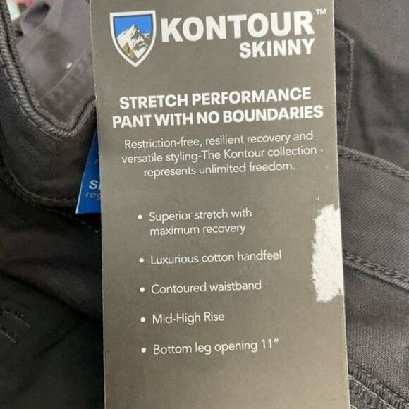 NWT Kuhl Wicking Gray Stretch Kontour Flat Front Skinny Pants Women Size 14 - Picture 7 of 15